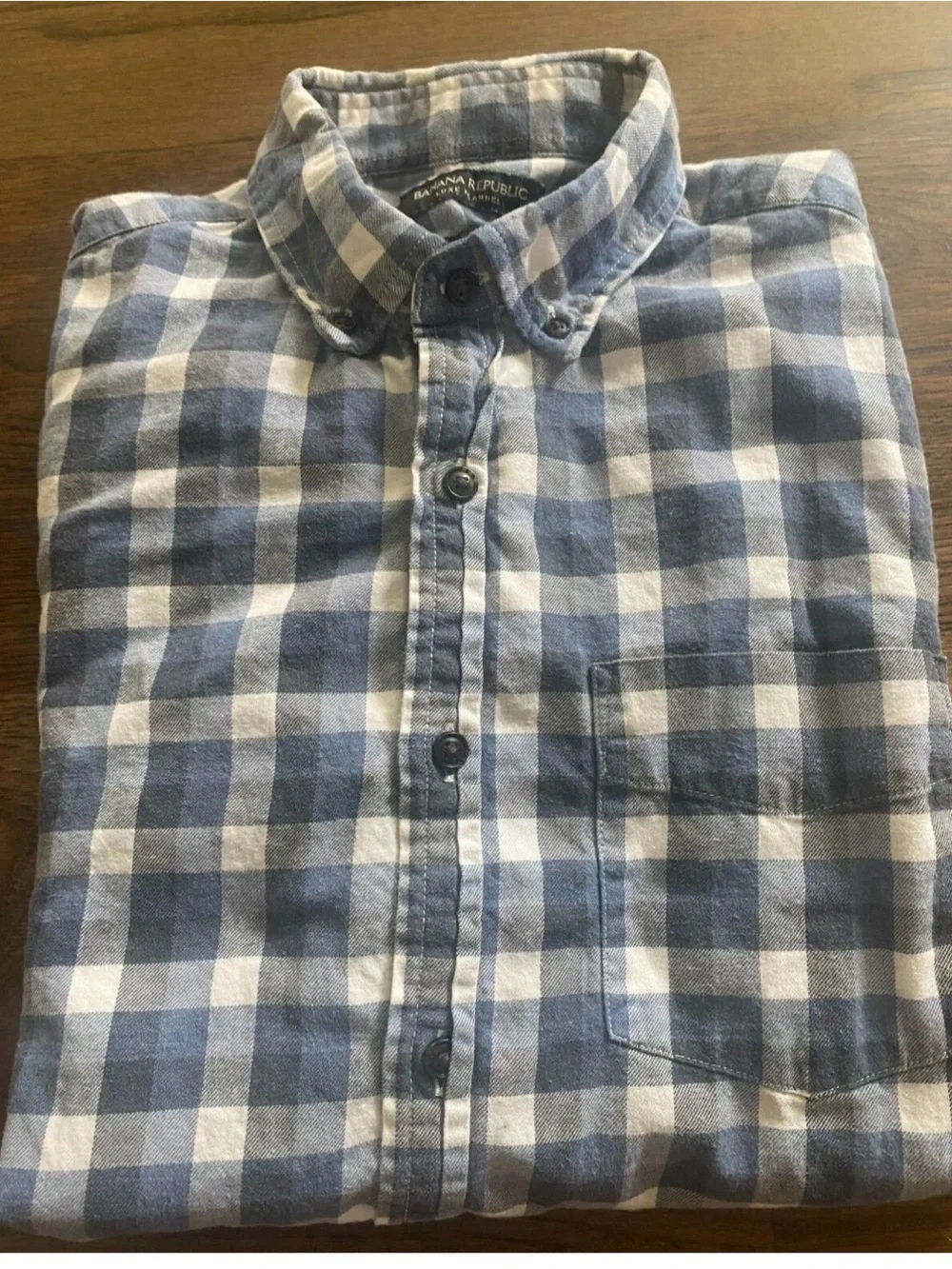 Banana Republic Men's Size Small Check Button-Down Shirt-013